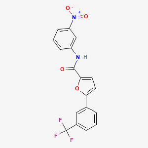 N-(3-nitrophenyl)-5-[3-(trifluoromethyl)phenyl]furan-2-carboxamide