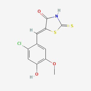 5-(2-chloro-4-hydroxy-5-methoxybenzylidene)-2-thioxo-1,3-thiazolidin-4-one