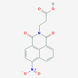 molecular formula C15H10N2O6 B362798 3-(6-硝基-1,3-二氧代-1H-苯并[de]异喹啉-2(3H)-基)丙酸 CAS No. 307299-14-5