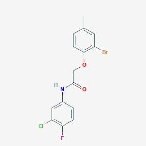 2-(2-bromo-4-methylphenoxy)-N-(3-chloro-4-fluorophenyl)acetamide