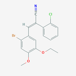 (2E)-3-(2-bromo-5-ethoxy-4-methoxyphenyl)-2-(2-chlorophenyl)prop-2-enenitrile