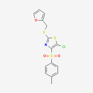 5-chloro-2-{[(furan-2-yl)methyl]sulfanyl}-4-(4-methylbenzenesulfonyl)-1,3-thiazole