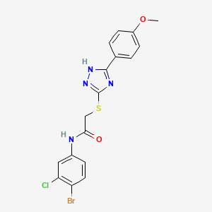 N-(4-bromo-3-chlorophenyl)-2-{[5-(4-methoxyphenyl)-4H-1,2,4-triazol-3-yl]sulfanyl}acetamide