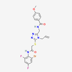 N-{[5-({2-[(2-bromo-4,6-difluorophenyl)amino]-2-oxoethyl}sulfanyl)-4-(prop-2-en-1-yl)-4H-1,2,4-triazol-3-yl]methyl}-4-methoxybenzamide