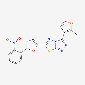 3-(2-methyl-3-furyl)-6-[5-(2-nitrophenyl)-2-furyl][1,2,4]triazolo[3,4-b][1,3,4]thiadiazole