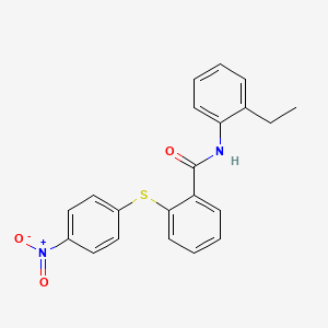 N-(2-ethylphenyl)-2-(4-nitrophenyl)sulfanylbenzamide