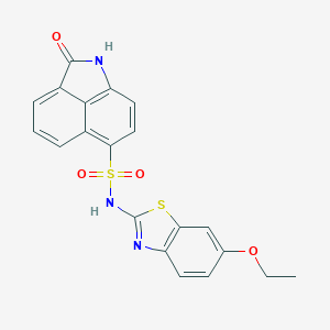 molecular formula C20H15N3O4S2 B362806 N-(6-ethoxy-1,3-benzothiazol-2-yl)-2-oxo-1,2-dihydrobenzo[cd]indole-6-sulfonamide CAS No. 864425-82-1