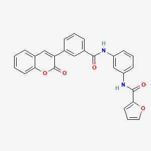 N-(3-{[3-(2-oxo-2H-chromen-3-yl)benzoyl]amino}phenyl)-2-furamide