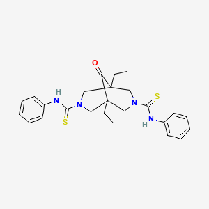 1,5-diethyl-9-oxo-3-N,7-N-diphenyl-3,7-diazabicyclo[3.3.1]nonane-3,7-dicarbothioamide