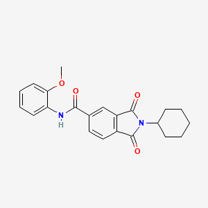 2-cyclohexyl-N-(2-methoxyphenyl)-1,3-dioxo-5-isoindolinecarboxamide