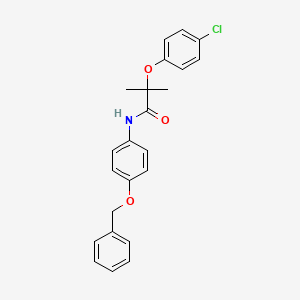 N-[4-(benzyloxy)phenyl]-2-(4-chlorophenoxy)-2-methylpropanamide