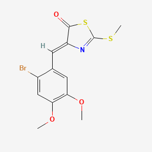 4-(2-bromo-4,5-dimethoxybenzylidene)-2-(methylthio)-1,3-thiazol-5(4H)-one