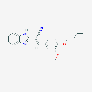 molecular formula C21H21N3O2 B362810 (E)-2-(1H-benzo[d]imidazol-2-yl)-3-(4-butoxy-3-methoxyphenyl)acrylonitrile CAS No. 705268-68-4
