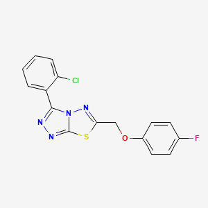 3-(2-chlorophenyl)-6-[(4-fluorophenoxy)methyl]-[1,2,4]triazolo[3,4-b][1,3,4]thiadiazole