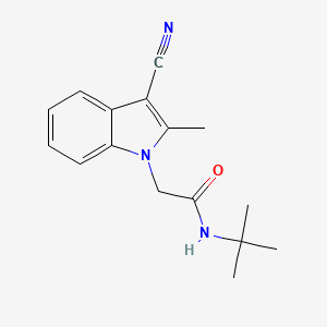 N-(tert-butyl)-2-(3-cyano-2-methyl-1H-indol-1-yl)acetamide