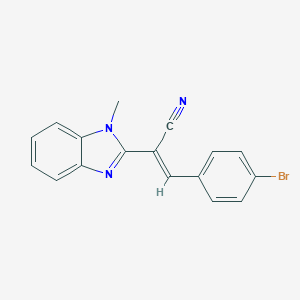 molecular formula C17H12BrN3 B362821 (E)-3-(4-bromophenyl)-2-(1-methyl-1H-benzo[d]imidazol-2-yl)acrylonitrile CAS No. 307533-98-8