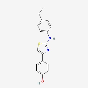 4-[2-(4-Ethylanilino)-1,3-thiazol-4-yl]phenol