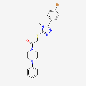 1-({[5-(4-bromophenyl)-4-methyl-4H-1,2,4-triazol-3-yl]thio}acetyl)-4-phenylpiperazine