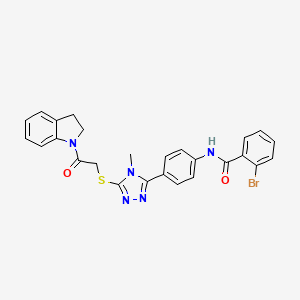 2-bromo-N-[4-(5-{[2-(2,3-dihydro-1H-indol-1-yl)-2-oxoethyl]sulfanyl}-4-methyl-4H-1,2,4-triazol-3-yl)phenyl]benzamide