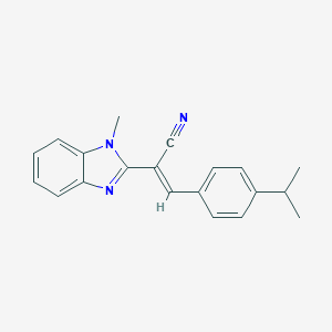 molecular formula C20H19N3 B362825 3-(4-isopropylphenyl)-2-(1-methyl-1H-benzimidazol-2-yl)acrylonitrile CAS No. 384802-62-4