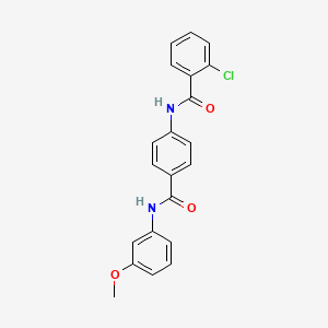 2-chloro-N-(4-{[(3-methoxyphenyl)amino]carbonyl}phenyl)benzamide