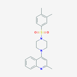 4-{4-[(3,4-dimethylphenyl)sulfonyl]-1-piperazinyl}-2-methylquinoline