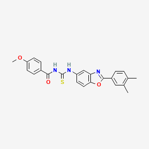 N-({[2-(3,4-dimethylphenyl)-1,3-benzoxazol-5-yl]amino}carbonothioyl)-4-methoxybenzamide