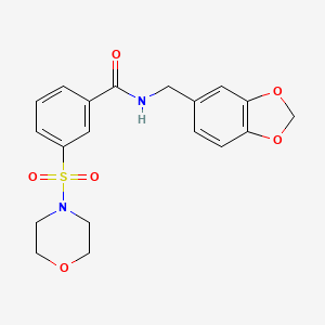 N-(1,3-benzodioxol-5-ylmethyl)-3-(4-morpholinylsulfonyl)benzamide