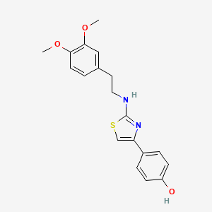 4-(2-{[2-(3,4-dimethoxyphenyl)ethyl]amino}-1,3-thiazol-4-yl)phenol