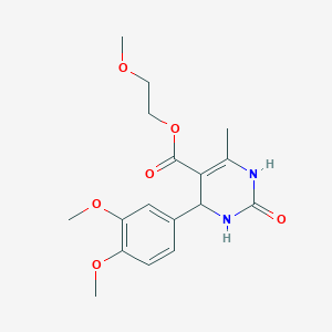 molecular formula C17H22N2O6 B362833 2-methoxyethyl 4-(3,4-dimethoxyphenyl)-6-methyl-2-oxo-3,4-dihydro-1H-pyrimidine-5-carboxylate CAS No. 300690-08-8