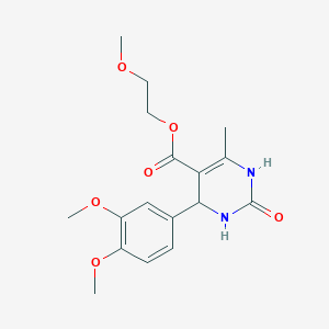 molecular formula C17H22N2O6 B362833 2-Methoxyethyl 4-(3,4-dimethoxyphenyl)-6-methyl-2-oxo-1,2,3,4-tetrahydro-5-pyrimidinecarboxylate CAS No. 300690-08-8