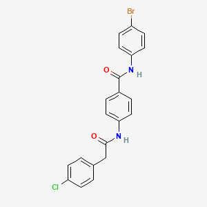 N-(4-bromophenyl)-4-[[2-(4-chlorophenyl)acetyl]amino]benzamide