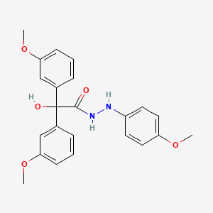 2-hydroxy-2,2-bis(3-methoxyphenyl)-N'-(4-methoxyphenyl)acetohydrazide