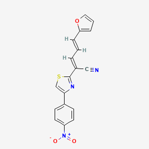 5-(2-furyl)-2-[4-(4-nitrophenyl)-1,3-thiazol-2-yl]-2,4-pentadienenitrile