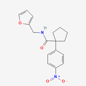 N-(2-furylmethyl)-1-(4-nitrophenyl)cyclopentanecarboxamide