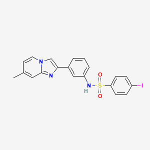 molecular formula C20H16IN3O2S B3628441 4-iodo-N-[3-(7-methylimidazo[1,2-a]pyridin-2-yl)phenyl]benzenesulfonamide 