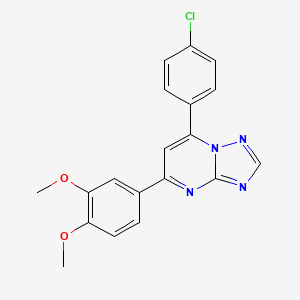 7-(4-chlorophenyl)-5-(3,4-dimethoxyphenyl)[1,2,4]triazolo[1,5-a]pyrimidine