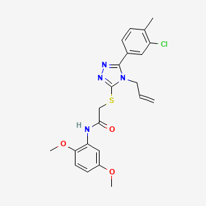 2-{[5-(3-chloro-4-methylphenyl)-4-(prop-2-en-1-yl)-4H-1,2,4-triazol-3-yl]sulfanyl}-N-(2,5-dimethoxyphenyl)acetamide