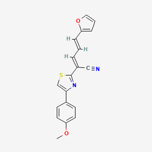 5-(2-furyl)-2-[4-(4-methoxyphenyl)-1,3-thiazol-2-yl]-2,4-pentadienenitrile