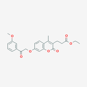 ethyl 3-{7-[2-(3-methoxyphenyl)-2-oxoethoxy]-4-methyl-2-oxo-2H-chromen-3-yl}propanoate