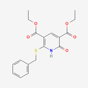 diethyl 2-(benzylthio)-6-hydroxy-3,5-pyridinedicarboxylate