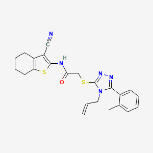 N-(3-cyano-4,5,6,7-tetrahydro-1-benzothiophen-2-yl)-2-{[5-(2-methylphenyl)-4-(prop-2-en-1-yl)-4H-1,2,4-triazol-3-yl]sulfanyl}acetamide