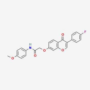 2-[3-(4-fluorophenyl)-4-oxochromen-7-yl]oxy-N-(4-methoxyphenyl)acetamide