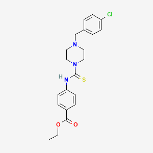 Ethyl 4-({[4-(4-chlorobenzyl)piperazin-1-yl]carbonothioyl}amino)benzoate