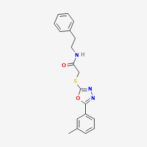 2-{[5-(3-methylphenyl)-1,3,4-oxadiazol-2-yl]thio}-N-(2-phenylethyl)acetamide