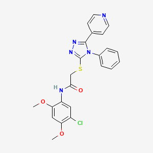 N-(5-chloro-2,4-dimethoxyphenyl)-2-{[4-phenyl-5-(pyridin-4-yl)-4H-1,2,4-triazol-3-yl]sulfanyl}acetamide