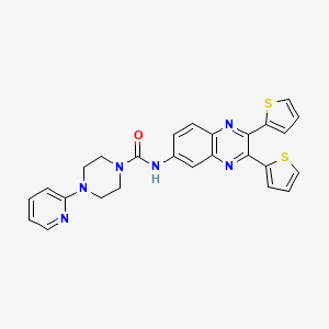 N-(2,3-dithiophen-2-ylquinoxalin-6-yl)-4-pyridin-2-ylpiperazine-1-carboxamide