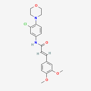 N-[3-chloro-4-(4-morpholinyl)phenyl]-3-(3,4-dimethoxyphenyl)acrylamide