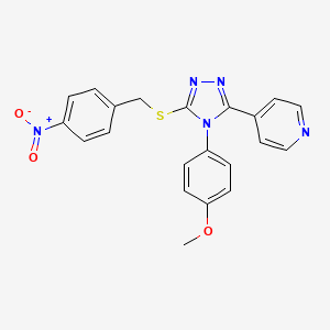 4-{4-(4-methoxyphenyl)-5-[(4-nitrobenzyl)thio]-4H-1,2,4-triazol-3-yl}pyridine