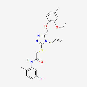 2-({5-[(2-ethoxy-4-methylphenoxy)methyl]-4-(prop-2-en-1-yl)-4H-1,2,4-triazol-3-yl}sulfanyl)-N-(5-fluoro-2-methylphenyl)acetamide